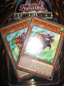 YU-GI-OH! COM PLAYSET (LOT DE 2) CHEVAL LIEVRE ROUGE HÂTIF FLOD-FR034 NEUF ED 1 - Picture 1 of 1