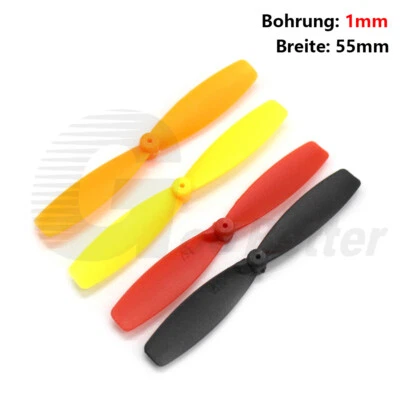 55mm Luftschraube Propeller für Ø 1mm Motorwelle RC Modellbau Drohne Quadcopter - Bild 1 von 4