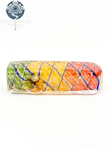 Pipa a mano in vetro premium 4" stile rasta per fumare - Foto 1 di 2