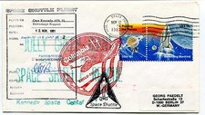 1981 Space Shuttle Flight Kennedy Space Center Patrick Air Space Cover SIGNED
