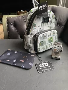 Loungefly Mini Backpack Star Wars “I Am Your Father’s Day” + Pouch + Keychain - Picture 1 of 9