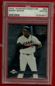 2003 Donruss Signature 82 Barry Bonds Pirates / Giants PSA 9 MINT POP 2,0 HI   - Bild 1 von 1
