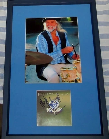 Mick Fleetwood signed autographed Fleetwood Mac CD booklet framed w/ 8x10 photo Cover