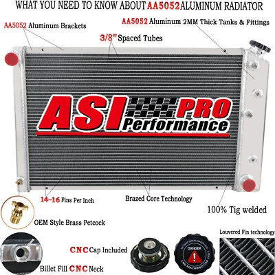 ASI 4 Rows Radiator For 1971-79 Chevrolet Caprice/Impala /Chevrolet K10 K20 5.7L - Image 1 of 4