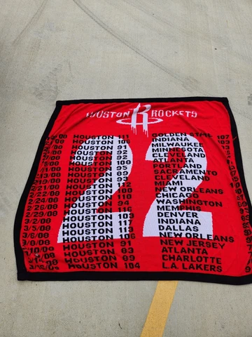 HOUSTON ROCKETS BLANKET - 2008 S TICKET HOLDER - 22 GAME WIN STREAK NBA RECORD Cover