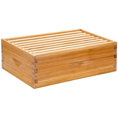 8 Frame Medium Super Box for Honey Bee Hives Beeswax Coated Beehive Super Box wi - Image 1 of 4