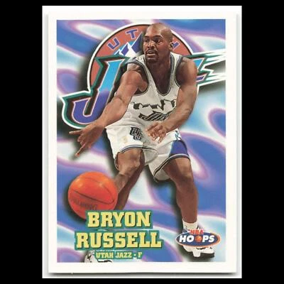 Bryon Russell #152 1997 Hoops Utah Jazz Basketball Card NBA NM - Image 1 of 3