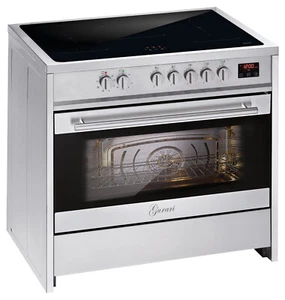 Gurari 913 X Induktions Standherd 90 cm Edelstahl Flex Zone Range Cooker Booster - Bild 1 von 2