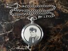 GENE VINCENT CHROME POCKET WATCH WITH CHAIN (NEW)