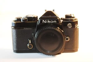 Nikon FE black 35mm Film analog SLR camera body ONLY working meter shutter - Picture 1 of 8