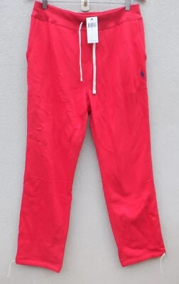 Pantalones deportivos Polo Ralph Lauren para hombre rojos con cordón tobillos polar $110 - M L Foto 1 de 4