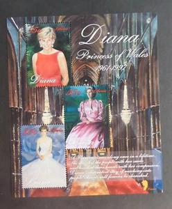 Liberia Princess Diana 1997 hoja en miniatura como nueva sin montar como nueva montada sin montar o nunca montada um - Imagen 1 de 1