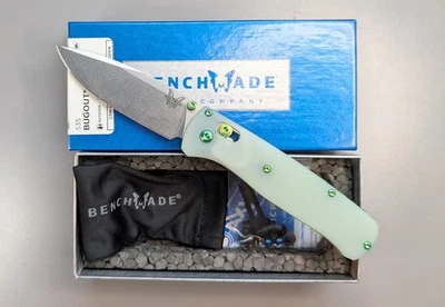 Benchmade Bugout 535 Silver S30V Blade 🍀 Green G10 Scales 🍀Green Accents *NEW* - Image 1 of 4