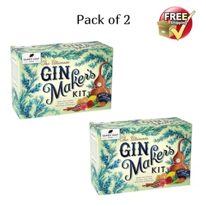 Gin Making Kit Sandy Leaf 10 Flaschen Gin Maker’s Pink & Citrus Flavour 2er Set - Bild 1 von 5