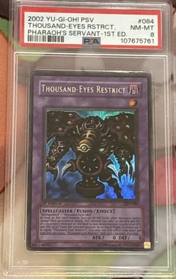 2002 Thousand-Eyes Restrict PSV-084 Ultra Rare 1st Edition Yu-Gi-Oh PSA 8 - Image 1 of 2