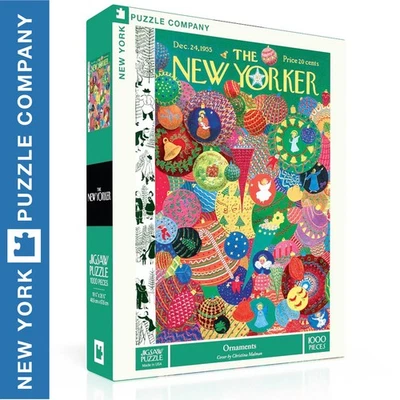 Christmas ORNAMENTS New York Puzzle Company 1000pc Random Cut Jigsaw NY174 - Image 1 of 4