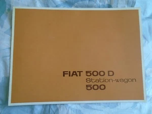 Fiat 500D & Station Wagon brochure c1960's English text ref 1822 - Picture 1 of 2