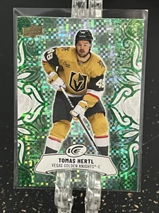 TOMAS HERTL--2024-25 UD ICE---GREEN---VEGAS GOLDEN KNIGHTS----FREE SHIPPING - Picture 1 of 2