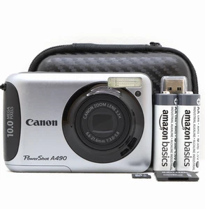 Canon PowerShot A490 10.0MP Digital Camera Silver Tested Full Kit - Fast Post - Picture 1 of 19