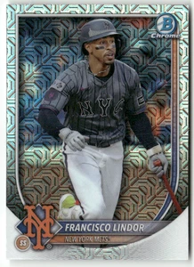 Topps Bowman 2025 cromo MLB no. Refractor Francisco Lindor Mojo 86 - Imagen 1 de 2