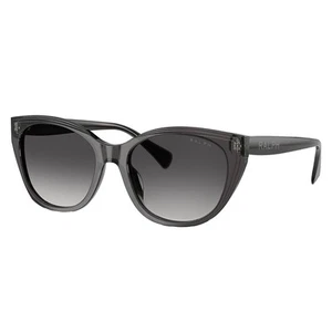 Ralph Lauren RA 5324U 55368G Shiny Transparent Black Plastic Sunglasses Grey - Picture 1 of 3
