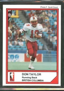1984 Jogo CFL #67 DON TAYLOR Central Iowa BC LIONS - Bild 1 von 2