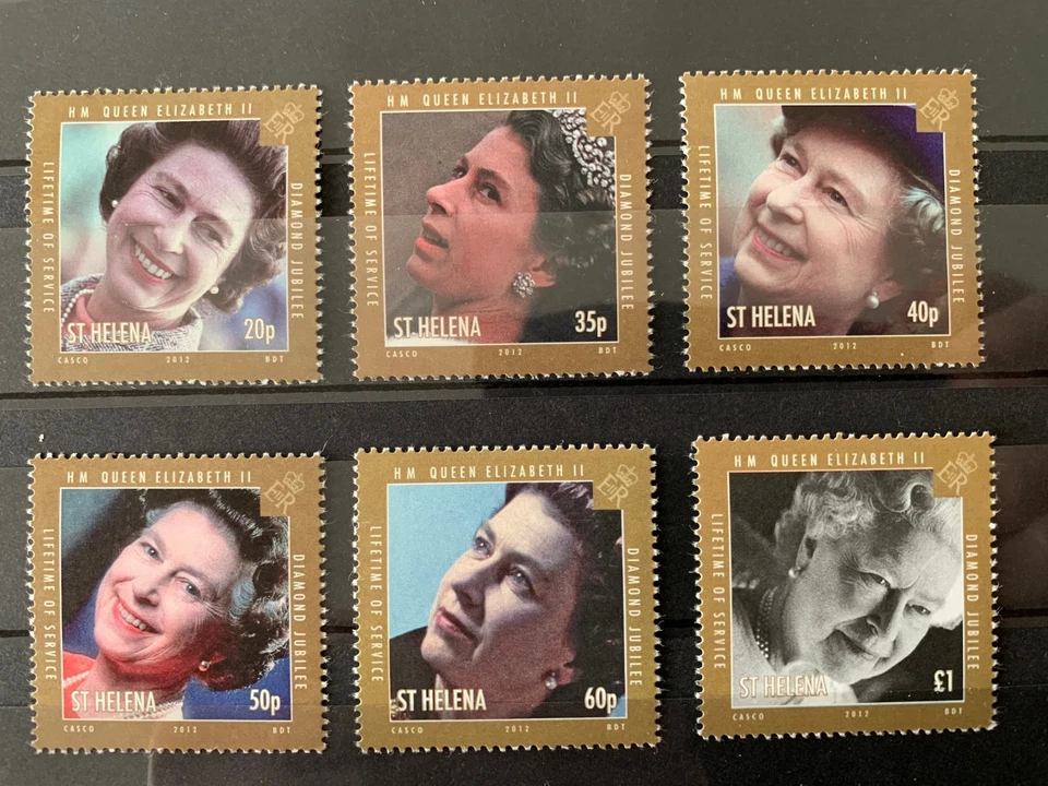 St Helena 2012 Diamond Jubilee - Vida útil de servicio 6v SG1175/80 MNH COMO NUEVO Foto 1 de 1