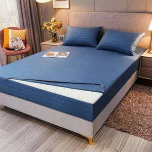 Mattress Cover Six-Sided With Zipper Fitted Sheet Queen/King /Twin Bed Sheet - Picture 1 of 29