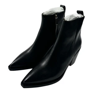 Hugo Boss Black Soft Leather Womens Ella Bootie60 Size 9 NWT - Picture 1 of 9