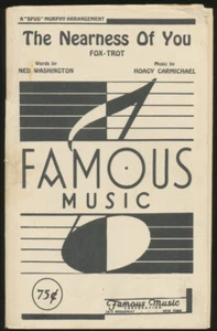 Dance Orchestra Score: The Nearness of You (1940) - Picture 1 of 1