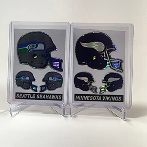 Minnesota Vikings/Seattle Seahawks Helmet Stickers - Picture 1 of 1