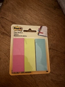 Post-it Page Markers, Assorted Colors , 7/8 X 2 7/8in., 3 Pads New In Packaging - Picture 1 of 2