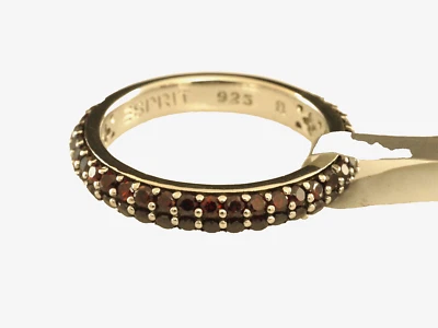 ESPRIT JEWELS Ring Gr 18  925 Sterlingsilber mit Zirkonia dunkelrot - Bild 1 von 2