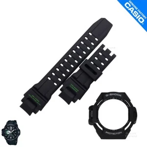 Original Uhrenarmband & Blende Casio G-Shock GA-1100-1A3 mattschwarz mit grau & grün - Bild 1 von 1