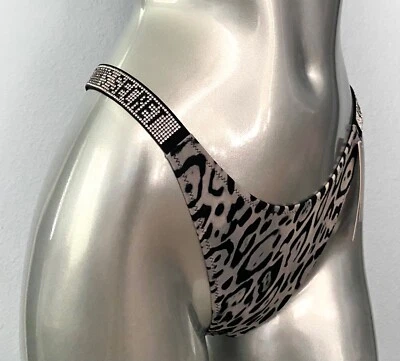 Victoria's Secret Nwt Moody Leopard Shine Strap High Leg Brazilian Bikini Bottom - Image 1 of 4