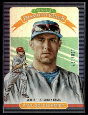2020 Donruss #25 Paul Goldschmidt Career Stat Line #/127 - Image 1 of 2