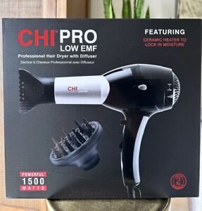 CHI GF1505 Pro Low EMF 1500W Professional Hair Dryer with Diffuser