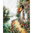 Luca-S counted Cross Stitch kit "Along the River", 28x24cm, DIY