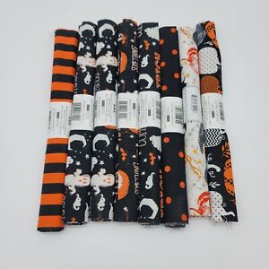 David Textiles Create It Rolled Fat Quarters Halloween Theme Lot of 8 NEW