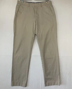 J Crew Bowery Hose 31 x 32 verändert (Innennaht 30) khaki Chino vorne flach schmal beige - Bild 1 von 14