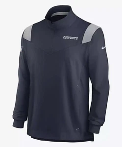 Nike Dallas Cowboys Sideline Trainer Jacke L/S blau NFL 1/4 Zip Golf Herren XL - Bild 1 von 4