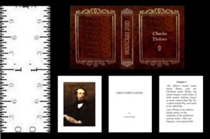 1:12 SCALE MINIATURE BOOK GREAT EXPECTATIONS CHARLES DICKENS DOLLHOUSE SCALE - Picture 1 of 1
