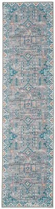The Anywhere Washable Rug Shalonda Grey & Green 2' X 8' Runner Rug 2' X 8' - Picture 1 of 12