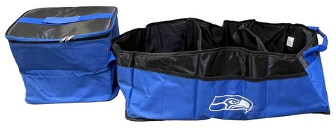 Seattle Seahawks Sweda Insullated Collapsible Trunk Organizer & Cooler Bags NEW Cover