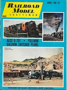 RAILROAD MODEL CRAFTSMAN - MAR 1966 - ALCO D-701 PULLMAN BALDWIN SWITCHER PLANS - Picture 1 of 3