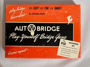 1959 Auto Bridge Play Yourself Game Beginners Set. No PGB. Instructions. Vtg - Picture 1 of 5