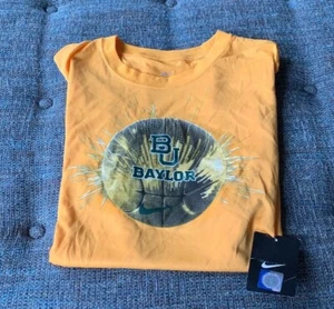 Nwt Nike Drifit Baylor Bears Basketball T Shirt Youth Size XL Gold D6 - Picture 1 of 8