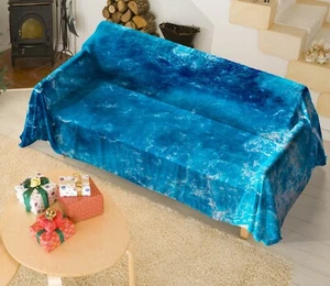 3D Blue Sea G7880 Sofa Cover High Stretch Lounge Slipcover Protector Couch Cover - Picture 1 of 5