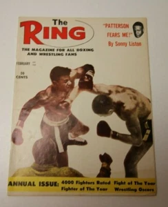 THE RING 1962 PATTERSON / LISTON COVER BOXING MAGAZINE RARE COOL OK CONDITION - Picture 1 of 6