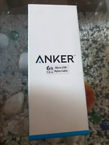 Anker Powerline Red USB A to Micro USB 1.8m/6Ft Cable - Picture 1 of 5